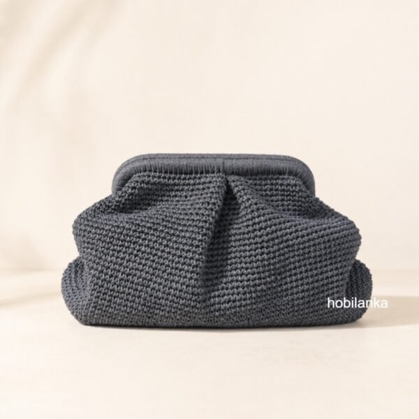 el yapımı hasır burslu clutch çanta