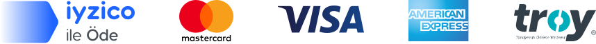 iyzico ile de - Visa, Mastercard, American Express, Troy