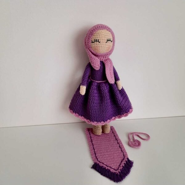 Seccadeli Tesettürlü Kız Amigurumi Organik Oyuncak